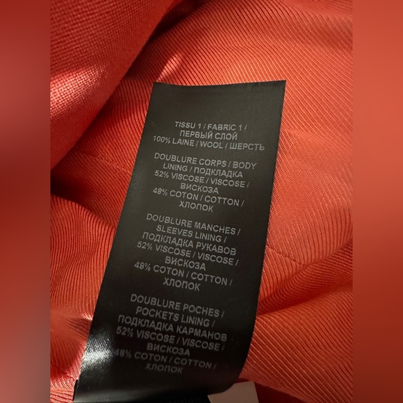 New Balmain Double-Breasted Wool Salmon Pink Blazer Size 34 - Picture 16 of 16